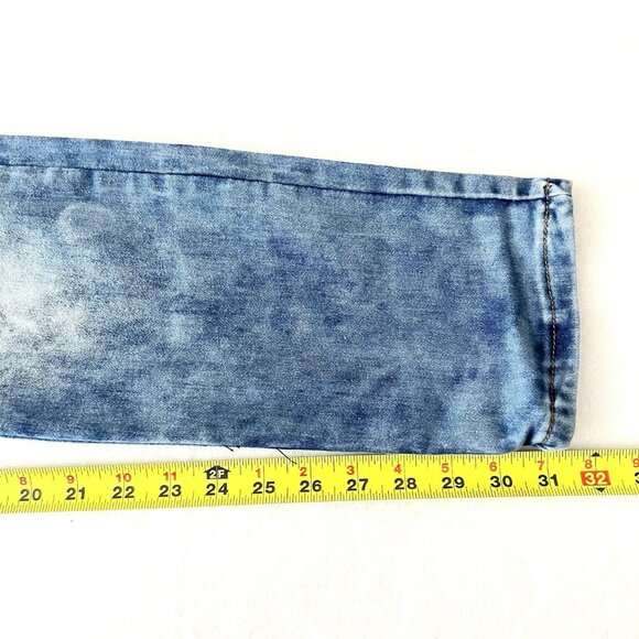 Rebel Love Women Distressed Patch Mid Wash Blue Skinny Stretch Jean Sz 13/14 NWT - Picture 14 of 14